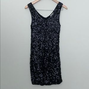 Amber Blue Sequins Evening Dress